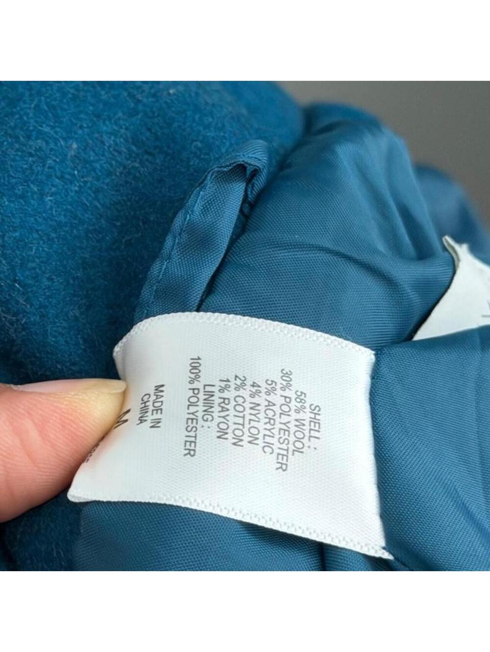 New York & Company blue wool trench coat - Picture 4 of 5